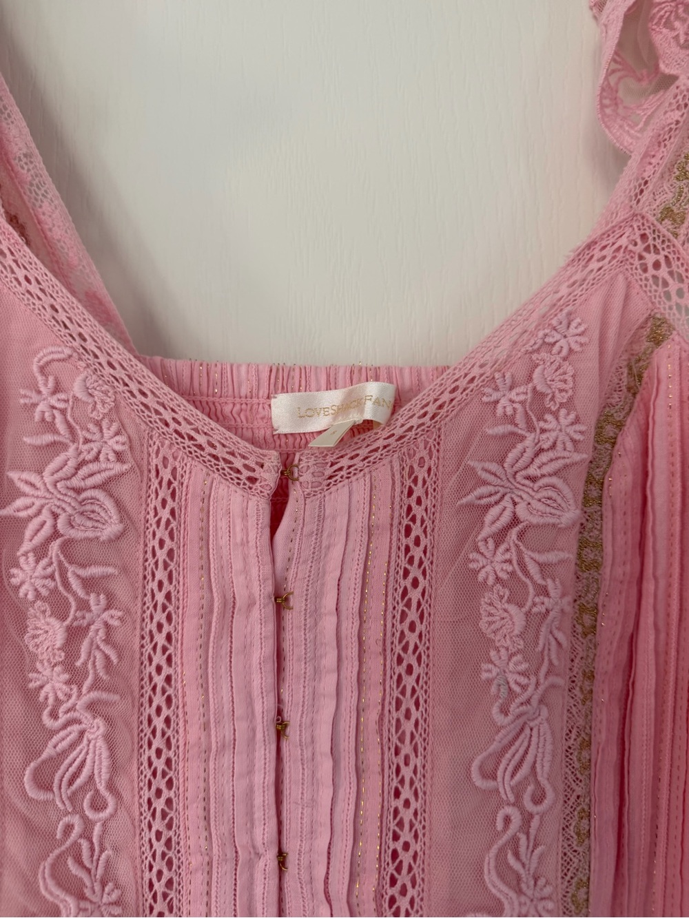 Pink Lace Ruffle Mini Dress - Picture 4 of 4